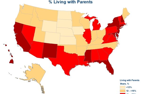 Young Adults Living with Parents: State Differences YA_wparents2022